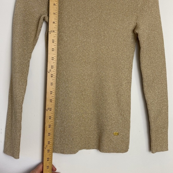 Lauren Ralph Lauren Cotton Gold Metallic Sweaters for Women, Size M - Picture 9 of 11
